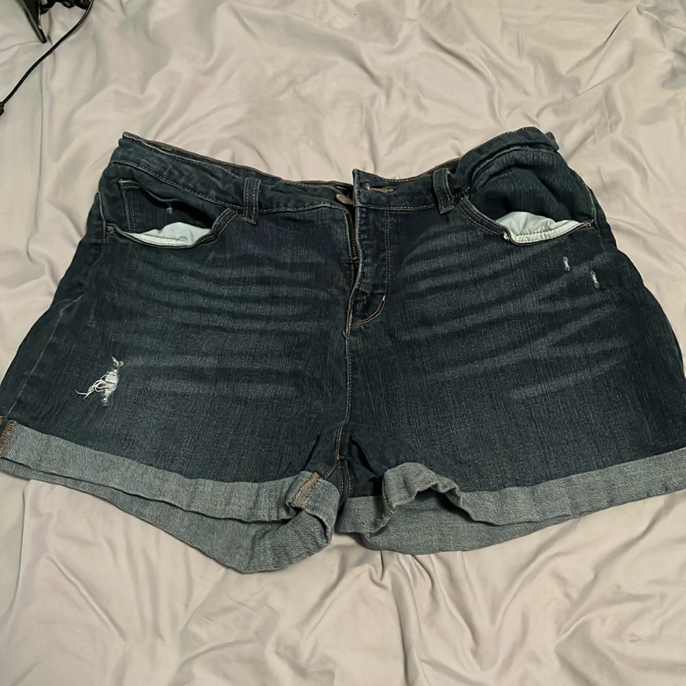 Mid-Rise Jeans Shorts